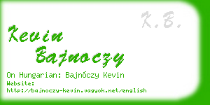 kevin bajnoczy business card